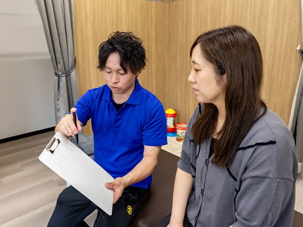 施術後の確認とアドバイス
